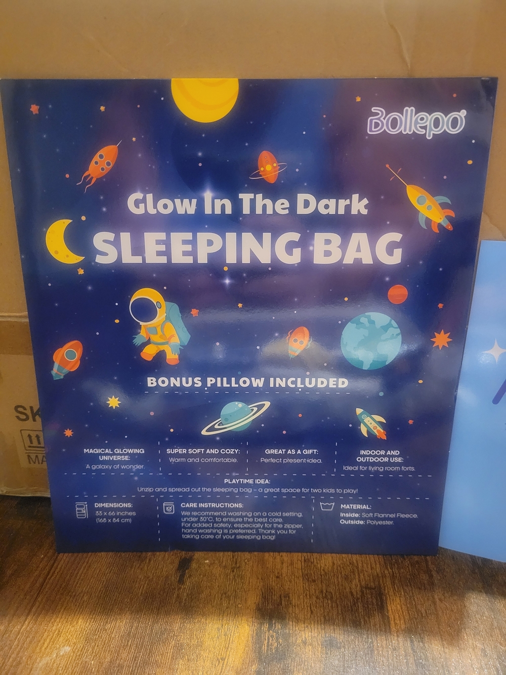 bolle Glow-In-The-Dark Sleeping Bag - Navy Space Print